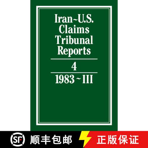 【3-4周达】精装 Iran-U.S. Claims Tribunal Reports: Volume 4 [9780521464383]
