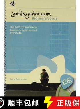 【3-4周达】Justinguitar.com Beginner's Course - Book/2 CDs (Spiral Bound) [9781783058921]