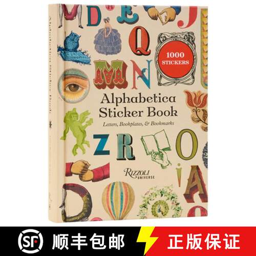 预订 精装 Alphabetica Sticker Book: Letters, Bookplates, and Bookmarks for Booklovers [9780789346841]