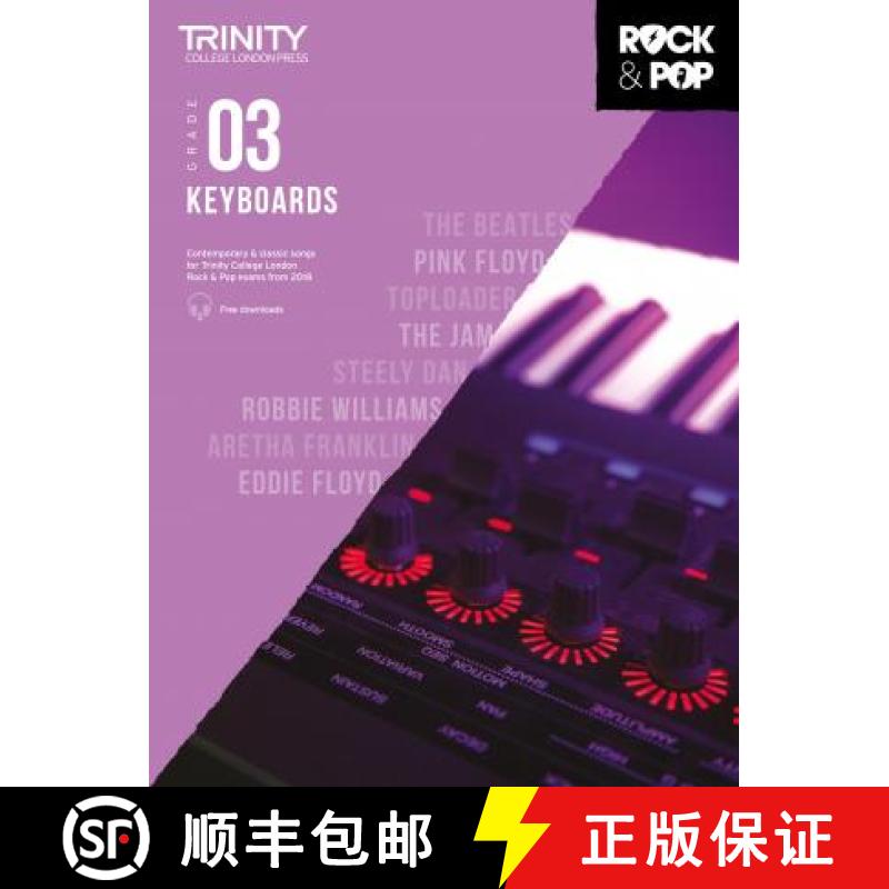 【3-4周达】Trinity College London Rock & Pop 2018 Keyboards Grade 3 [9780857366597]