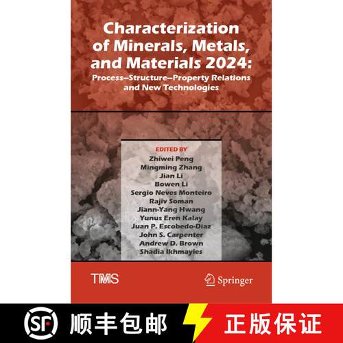 【3-4周达】精装 Characterization of Minerals, Metals, and Materials 2024: Process–Structure–Propert... [9783031503030]