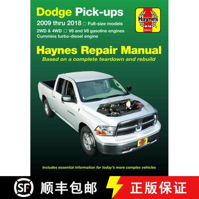 【3-4周达】Dodge V6 & V8 Gas & Cummins Turbo-Diesel Pick-Ups (09-18) Haynes Repair Manual: Full-Size ... [9781620923429]