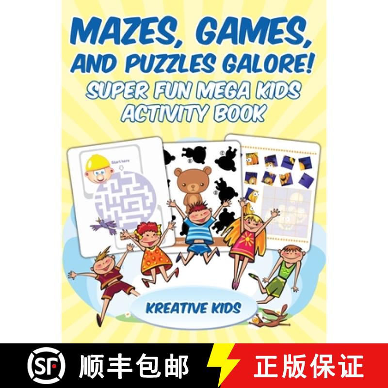 【2-3周达】Mazes, Games, and Puzzles Galore! Super Fun Mega Kids Activity Book [9781683772125]