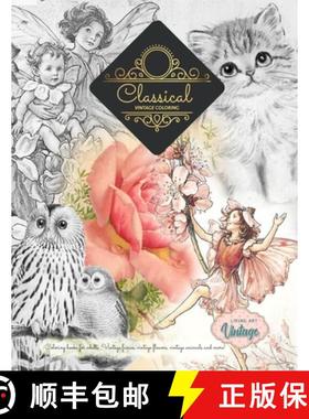 【3-4周达】Title: GREYSCALE Vintage coloring books ... Fairies, flowers, animals, plants and more [9783334919408]