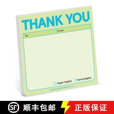 【3-4周达】Knock Knock Thank You Sticky Note (Pastel Version) [9781683493860]
