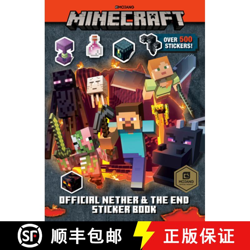 预订 Minecraft Official the Nether and the End Sticker Book (Minecraft) [9780593124697]