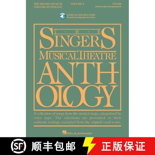 【3-4周达】Singer's Musical Theatre Anthology - Tenor - Volume 5 (Book/Online Audio) [With 2 CDs] [9781423447139]