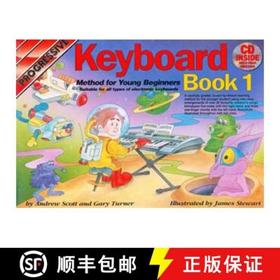 【3-4周达】Progressive Keyboard Method for Young Beginners 1: With Poster & Keyboard Stickers [9780947183417]