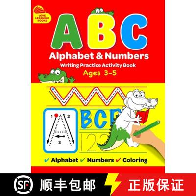 【3-4周达】ABC Alphabet & Numbers Writing Practice Book: Learn to Trace Letters, Numbers, Words + Col... [9781739341701]