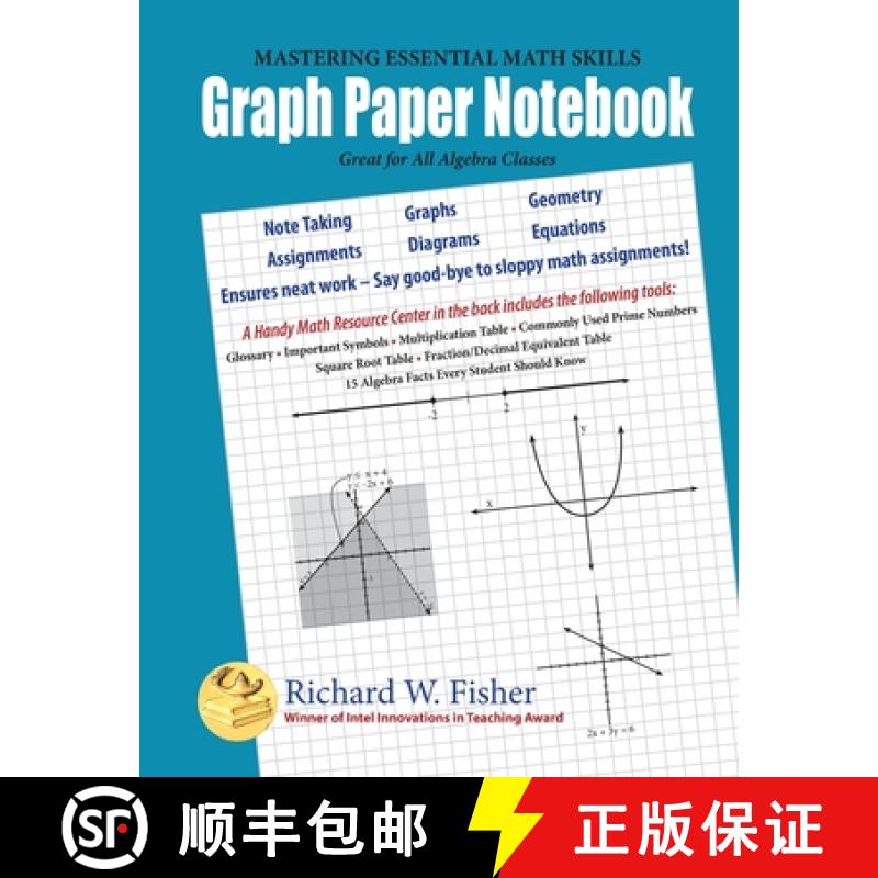 【3-4周达】Graph Paper Notebook - Algebra: Great for All Algebra Classes [9781733501880]