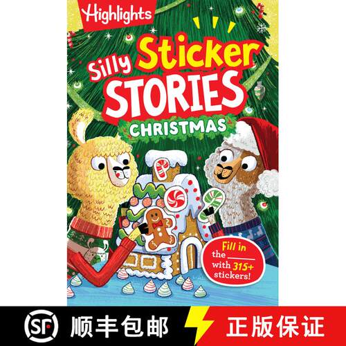 【3-4周达】Silly Sticker Stories: Christmas: Fun Christmas Sticker Book for Kids with Hidden Pictures... [9781639623570]