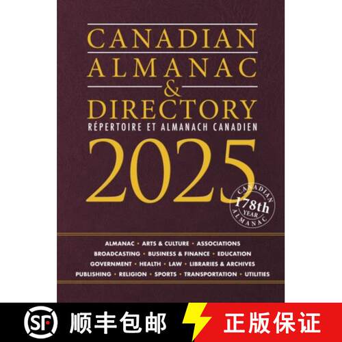 【3-4周达】精装 Canadian Almanac & Directory, 2025: Includes Free Online Access [9781637009123]