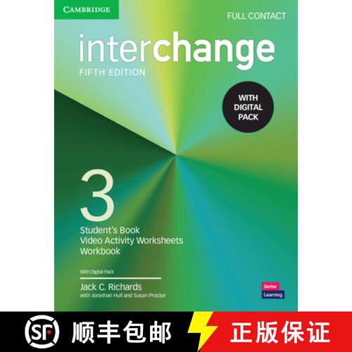 【3-4周达】Interchange Level 3 Full Contact with Digital Pack [With eBook] [9781009040792]