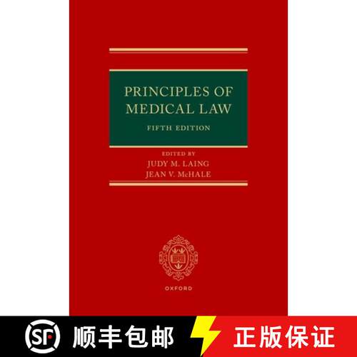 【3-4周达】精装 Principles of Medical Law [9780192869791]