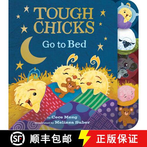 Tough Chicks Go to Bed Tabbed Touch-and-Feel Board Book : An Easter And Springtime Book For Kids [9780358342991]