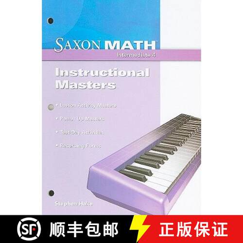 【3-4周达】Saxon Math Intermediate 4: Instructional Masters [9781600324512]