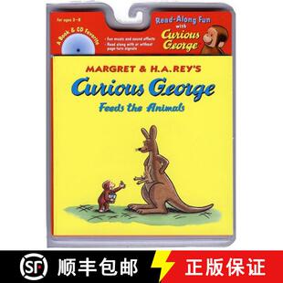 【3-4周达】Curious George Feeds the Animals Book & CD [With CD] [9780618603879]