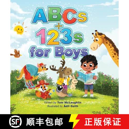 【3-4周达】精装 ABCs and 123s for Boys: A fun Alphabet book to get Boys Excited about Reading and Cou... [9781734896121]