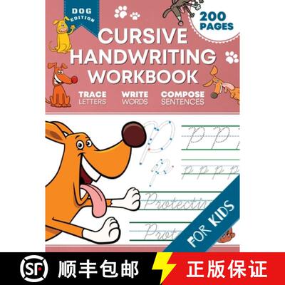 【3-4周达】Cursive Handwriting Workbook for Kids: Dog Edition: A Fun and Engaging Cursive Writing Exe... [9798985122145]