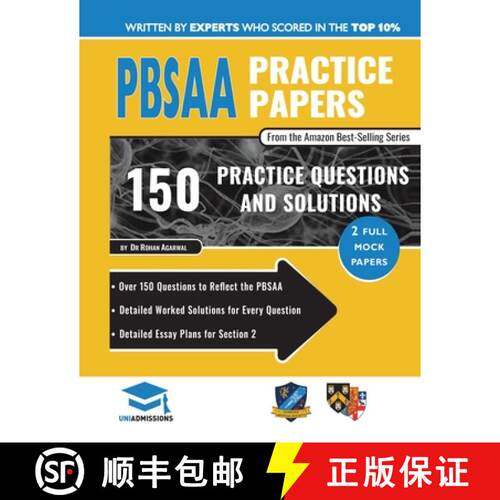 【3-4周达】PBSAA Practice Papers: 2 Full Mock Papers, Over 150 Questions in the style of the PBSAA, D... [9781912557202]