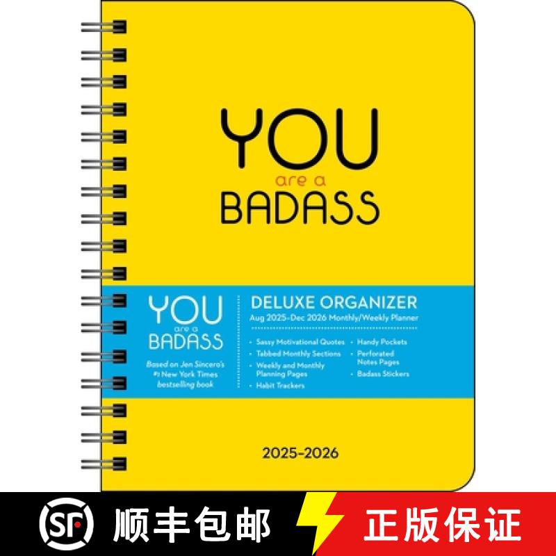 【3-4周达】You Are a Badass Deluxe Organizer 17-Month 2025-2026 Weekly/Monthly Planner [9781524897611]