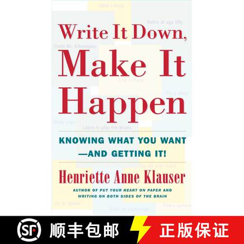 【3-4周达】Write It Down Make It Happen: Knowing What You Want And Getting It [9780684850023]