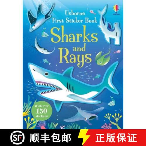 【3-4周达】First Sticker Book Sharks and Rays [9781805074809]