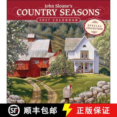 【3-4周达】John Sloane's Country Seasons® 12 x 12 Special Collection 2027 Wall Calendar [9798881610593]