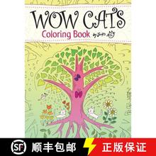 【3-4周达】WOW CATS Coloring Book by Junko (Japanese-English edition) [9781945352096]