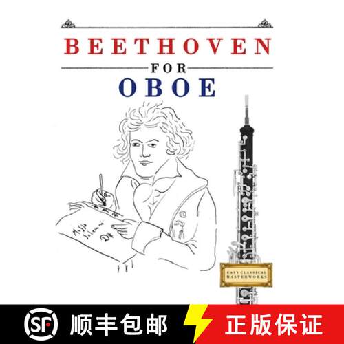 【3-4周达】Beethoven for Oboe: 10 Easy Themes for Oboe Beginner Book [9781807560096]