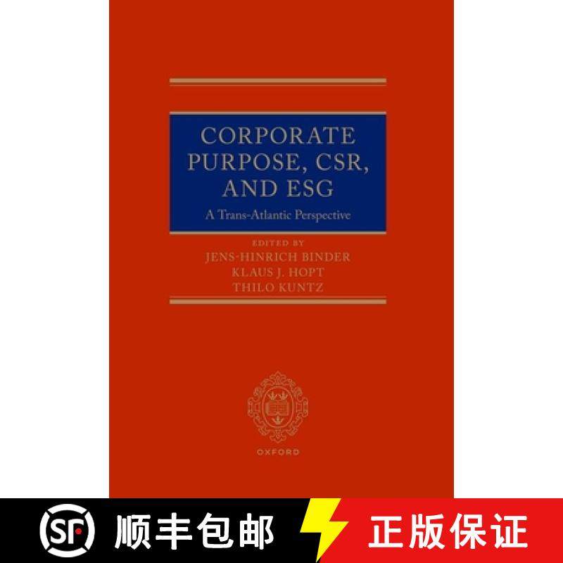 【3-4周达】Corporate Purpose, Csr, and Esg [9780198912576]