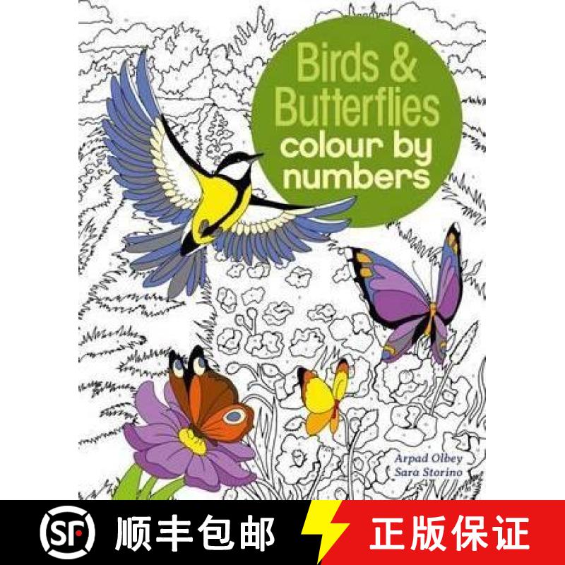 【3-4周达】Birds & Butterflies Colour by Numbers [9781784286491]