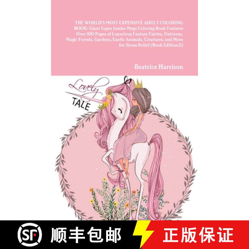 【3-4周达】World's Most Expensive Adult Coloring Book: Giant Super Jumbo Mega Coloring Book Features ... [9781716021268]