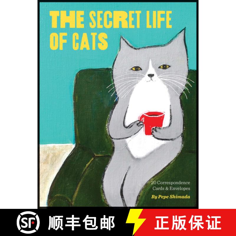 【3-4周达】The Secret Life of Cats Correspondence Cards: (Funny Kitty Portrait Flat Cards by Japanese... [9781452180489]