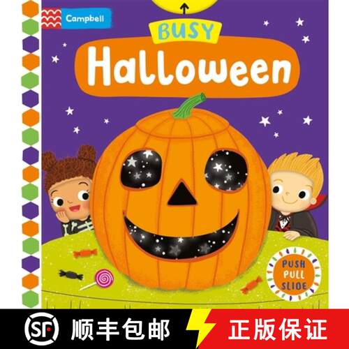 【3-4周达】Busy Halloween : A Push, Pull, Slide Book [9781529088359]