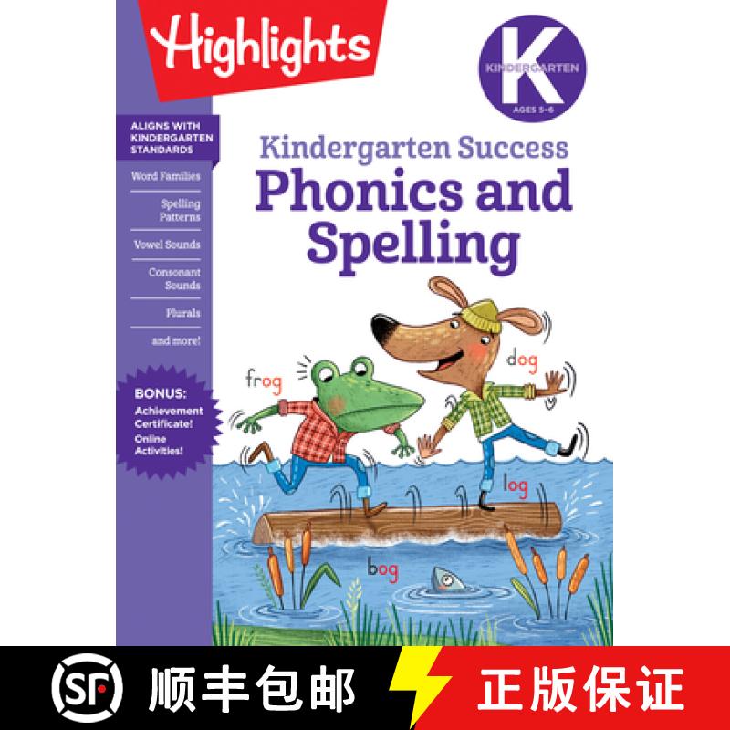 【3-4周达】Kindergarten Phonics and Spelling Learning Fun Workbook [9781644726693]