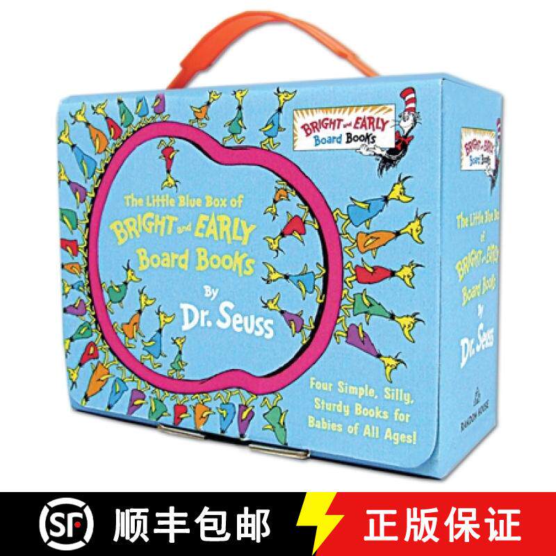 【3-4周达】Little Blue Box of Bright and Early Board Books by Dr. Seuss: Hop on Pop; Oh, the Thinks Y... [9780307975867]