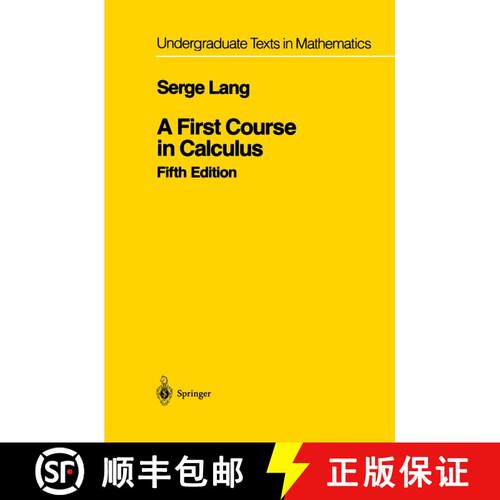【3-4周达】精装 A First Course in Calculus (Fifth Edition 1986) [9780387962016]