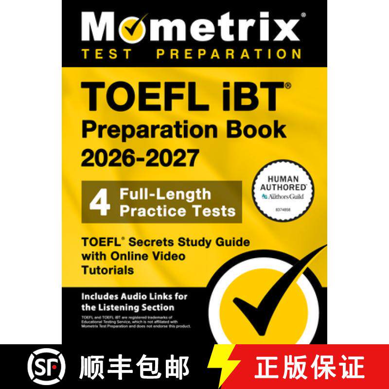 【3-4周达】TOEFL iBT Preparation Book 2026-2027 - 4 Full-Length Practice Tests, TOEFL Secrets Study G... [9781516730155]图片