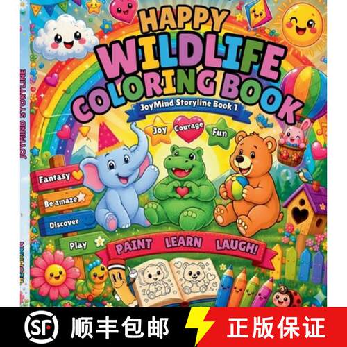 【3-4周达】Happy Wildlife Coloring Book:JoyMind Storyline Book 1 [9783695134571]