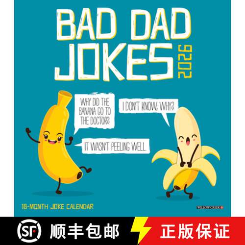 【3-4周达】Bad Dad Jokes 2026 7 X 7 Mini Wall Calendar [9781549253454]