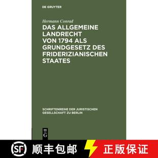 1794 des Allgemeine von VO... 预订 Gehalten als Landrecht Staates friderizianischen Grundgesetz 9783110011180 Vortrag
