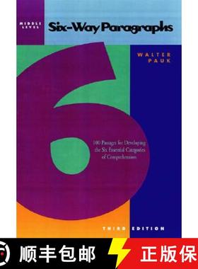 预订 Six-Way Paragraphs: Middle: 100 Passages for Developing the Six Essential Categories of Comprehe... [9780844221199]