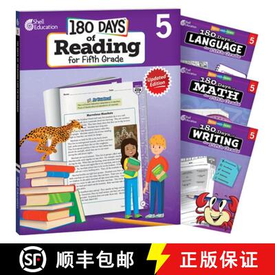 【3-4周达】180 Days(tm) Reading, Math, Writing, & Language for Grade 5: 4-Book Set: Practice, Assess,... [9781425816377]