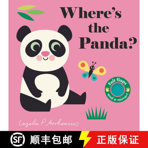 【3-4周达】Where's the Panda?: (An Interactive, Sensory Lift-the-Flap Book with Felt Flaps and a Mirr... [9781536234299]