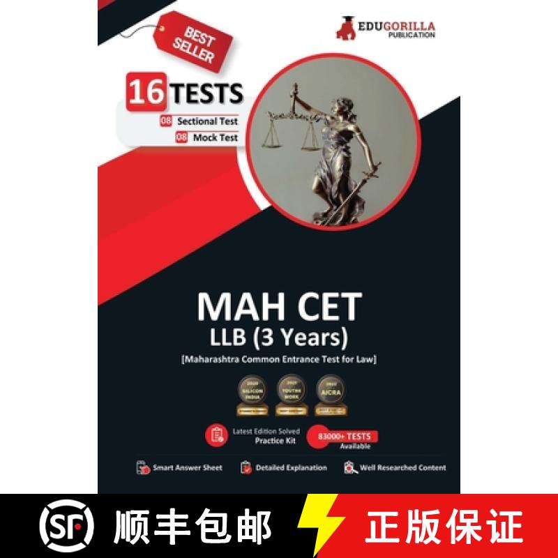 预订 Maharashtra Common Entrance Test [MAH CET] LLB UG (3 Year) Exam 2021: 8 Full-length Mock Tests [... [9789390893393]