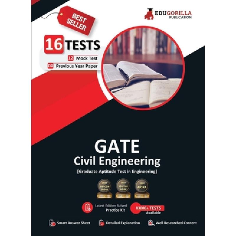 【4周达】GATE 2023: Civil Engineering Guide Book- 12 Mock Tests and 4 Previous Year Papers(Solved...[9788194461500]-封面