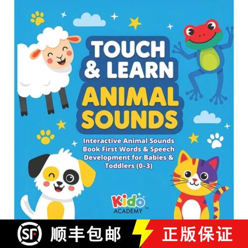 【3-4周达】Touch & Learn Animal Sounds: Interactive Animal Sounds Book - First Words & Speech Develop... [9781069826107]