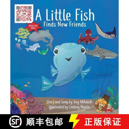 【3-4周达】精装 A Little Fish Finds New Friends [9780999558706]