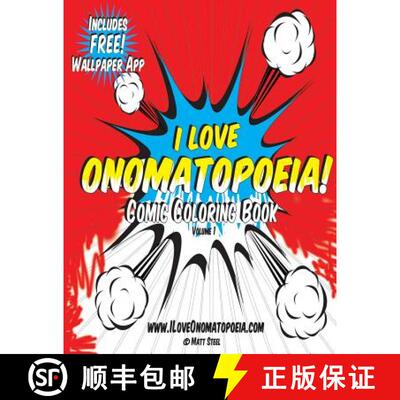 【3-4周达】Comic Coloring Book: I Love Onomatopoeia! [9781518854057]